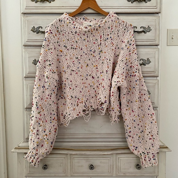 Vici Confetti Distressed Sweater - Picture 2 of 6